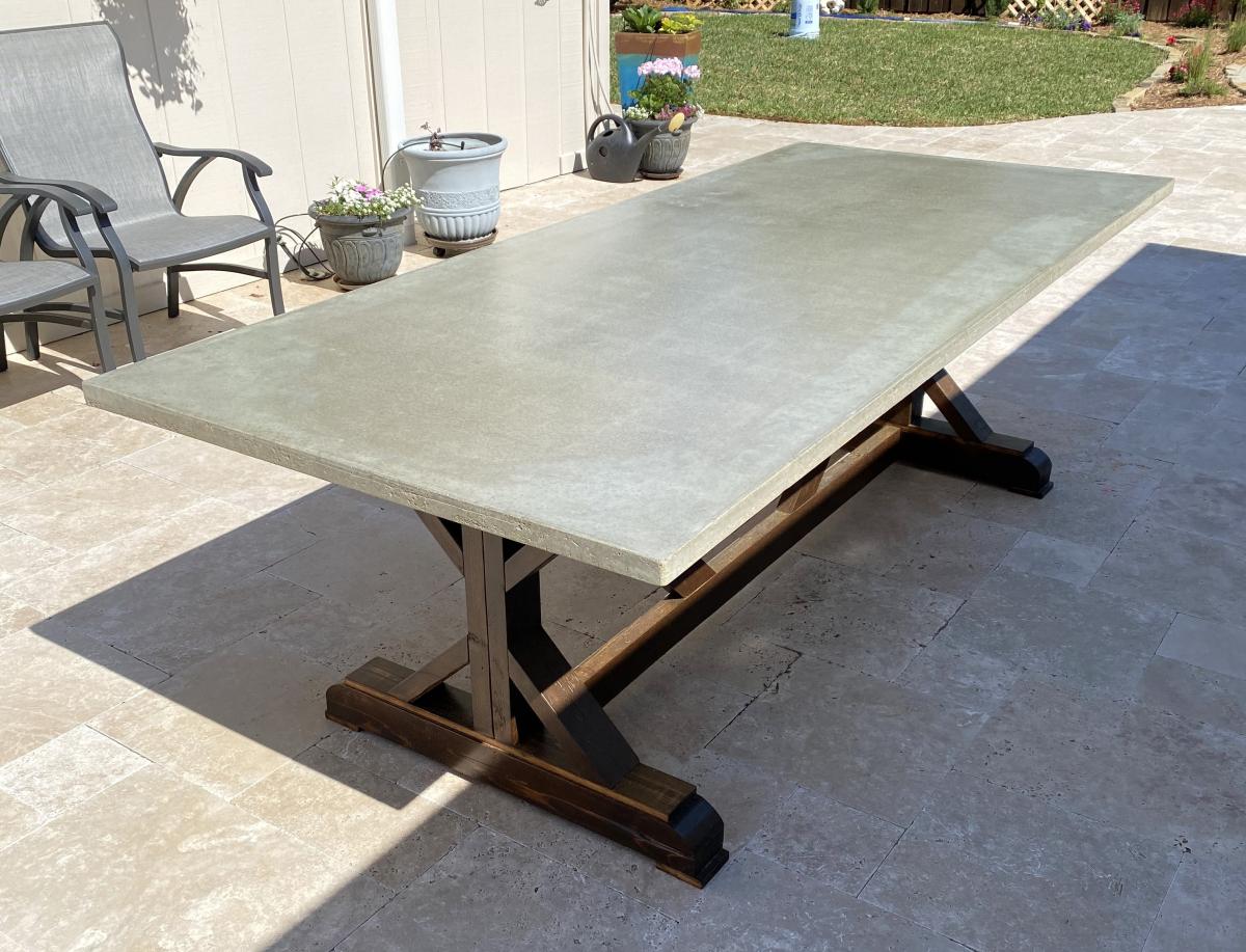 Outdoor Table With Concrete Top Ana White   Concrete Table2pin 